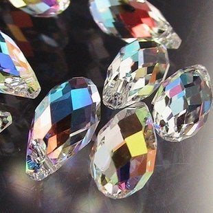 HYBEADS 100 قطعة 6x12 مللي متر بالجملة حفر قطرة كريستال Ab الخرز الأحجار الكريمة فضفاض الخرز - Image 1